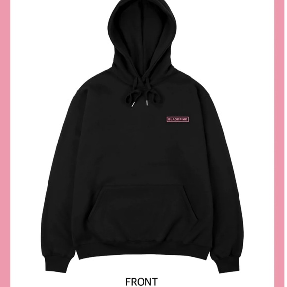 🖤🩷 BLACKPINK BORN PINK WORLD TOUR SEOUL OFFICIAL MD GOODS HOODIE Black M Size - Picture 2 of 8